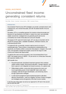 Unconstrained fixed income: generating consistent returns