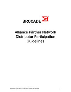 Alliance Partner Network Distributor Participation Guidelines