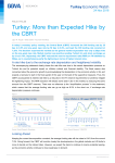 Turkey: More than Expected Hike by the CBRT