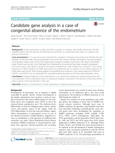 Candidate gene analysis in a case of congenital absence of the