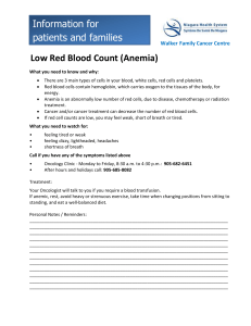 Low Red Blood Count (Anemia)