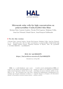 Microscale solar cells for high concentration on - HAL