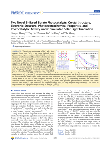 Two Novel Bi-Based Borate Photocatalysts: Crystal Structure