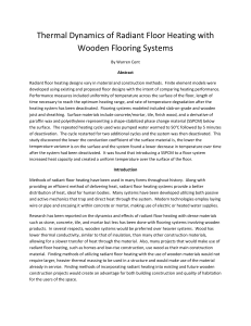 Thermal Dynamics of Radiant Floor Heating with Wooden Flooring