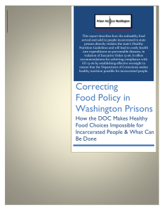 Correcting Food Policy in Washington Prisons