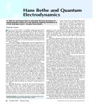 Hans Bethe and Quantum Electrodynamics