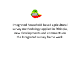 Integrated household based agricultural survey methodology
