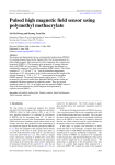 Pulsed high magnetic field sensor using polymethyl