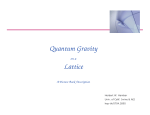 Quantum Gravity Lattice