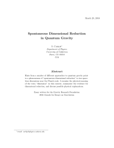 Spontaneous Dimensional Reduction in Quantum Gravity