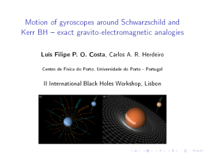 Motion of gyroscopes around Schwarzschild and Kerr BH