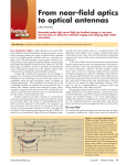 From near-field optics to optical antennas