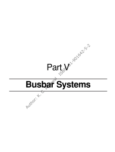 Part V Busbar Systems - Electrical Engineering Book