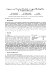 Sequence and Structural Analysis of Ligand Binding Sites in