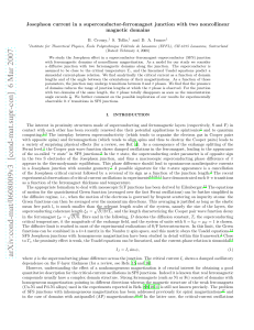 Josephson current in a superconductor