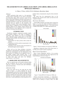 measurements on libera electron and libera brilliance bpm electronics