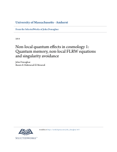 Non-local quantum effects in cosmology 1