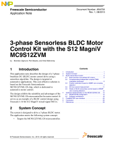 AN4704, 3-phase Sensorless BLDC Motor Control Kit with the S12