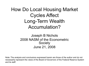How Do Local Housing Market Cycles Affect Long