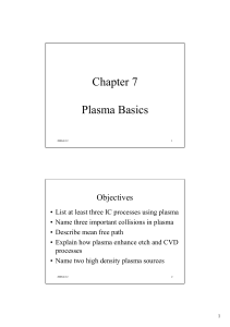 Chapter 7 Plasma Basics