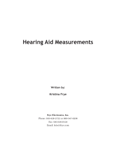 Hearing Aid Measurements