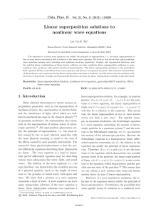 Linear superposition solutions to nonlinear wave equations