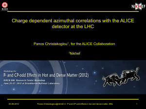Charge dependent azimuthal correlations with the ALICE detector at