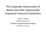 Bank Corporate Governance -- II - European Corporate Governance
