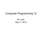 Computer Programming 12
