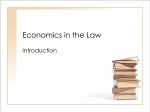 Economics in the Law