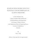 quantum field theory, effective potentials and determinants of elliptic