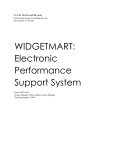 WidgetMart, Electronic Performance Support System