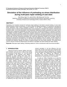 Simulation of the influence of preheating on stress - Purdue e-Pubs