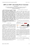 200% to 1100 % Increasing Power Generator