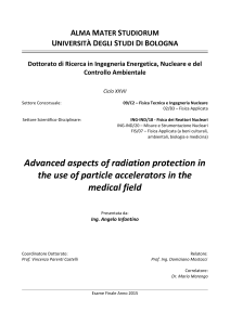 Advanced aspects of radiation protection in the use of particle