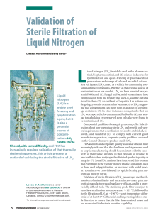Validation of Sterile Filtration of Liquid Nitrogen