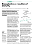 Prostaglandins as modulators of immunity