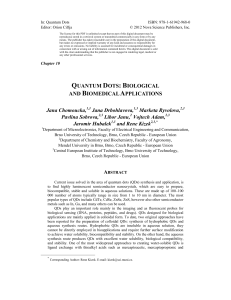 Quantum dots: Biological and biomedical applications (PDF