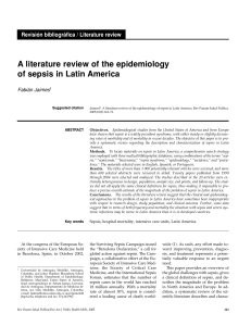 A literature review of the epidemiology of sepsis in Latin America
