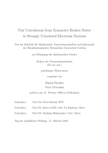 Pair Correlations from Symmetry-Broken States in Strongly