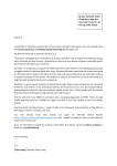 Template letter to schools