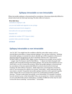 Epilepsy intractable vs non intractable