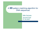 A 3D pattern matching algorithm for DNA sequences