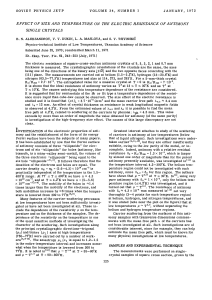 effect of size and temperature on the electric resistance of