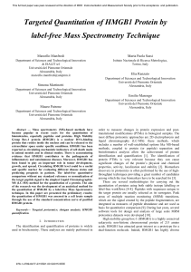 Targeted Quantitation of HMGB1 Protein by label