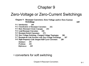 Chapter 9 Zero-Voltage or Zero-Current Switchings
