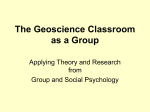 The geoscience classroom as a group