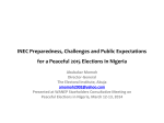 INEC Preparedness, Challenges and Public Expectations