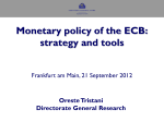 Monetary policy of the ECB: strategy and tools