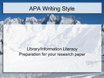 APA Writing Style